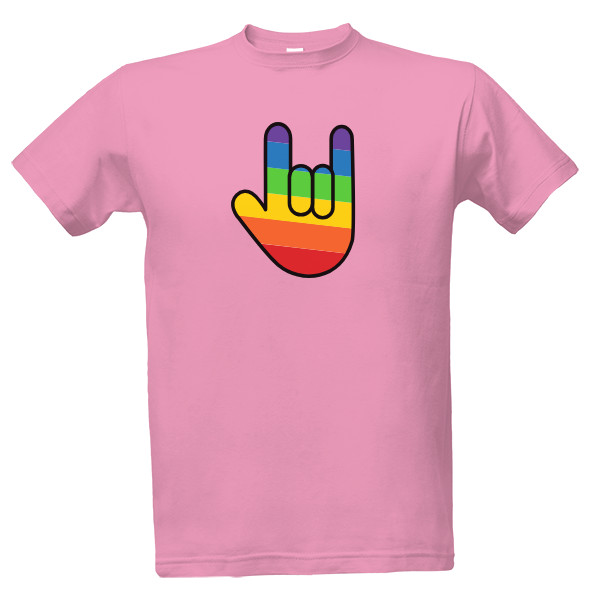 Tričko s potlačou Milujem Ťa s dúhou