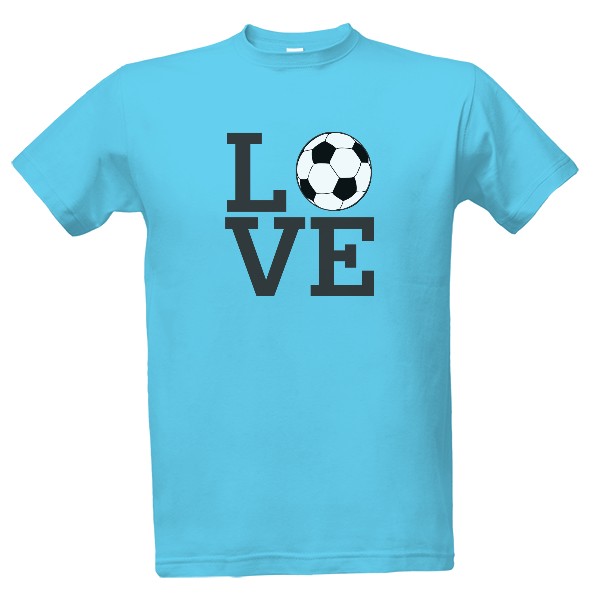 Tričko s potlačou Miluji fotbal