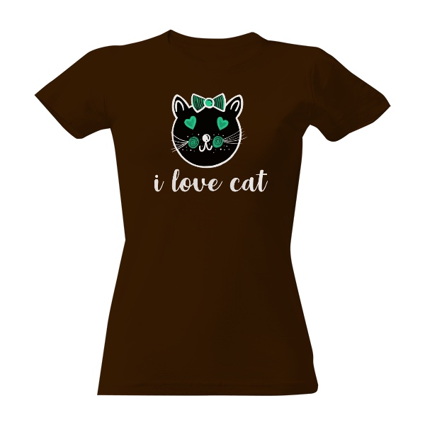 Tričko s potiskem Miluji kočky