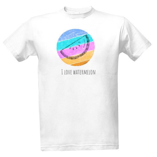 Tričko s potiskem Miluji meloun