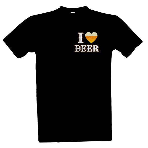 Tričko s potiskem Miluju pivo-I love beer