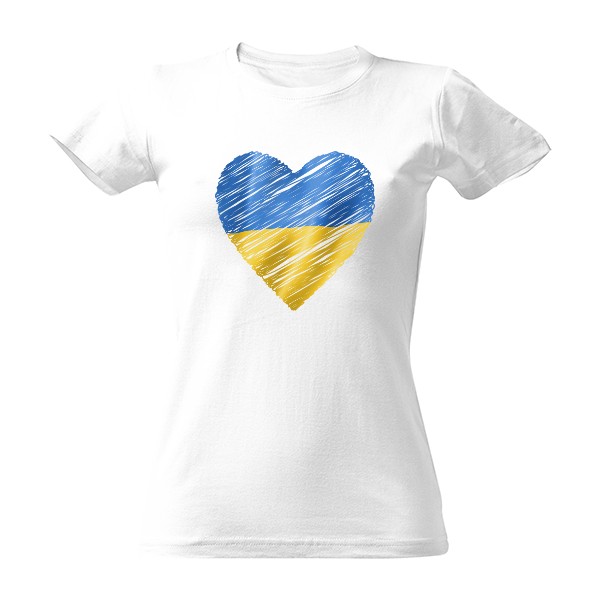 Tričko s potiskem Miluju Ukrajinu 