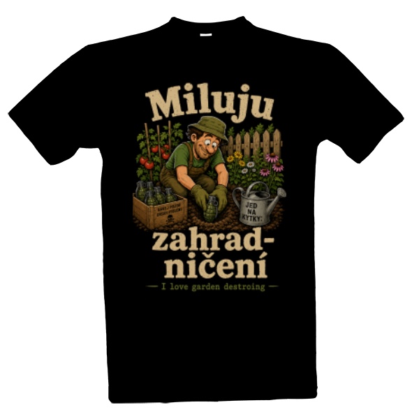 Tričko s potlačou Miluju zahradničení 