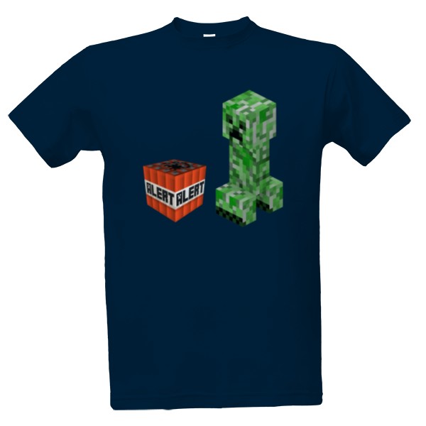 Tričko s potiskem Minecraft creeper alert