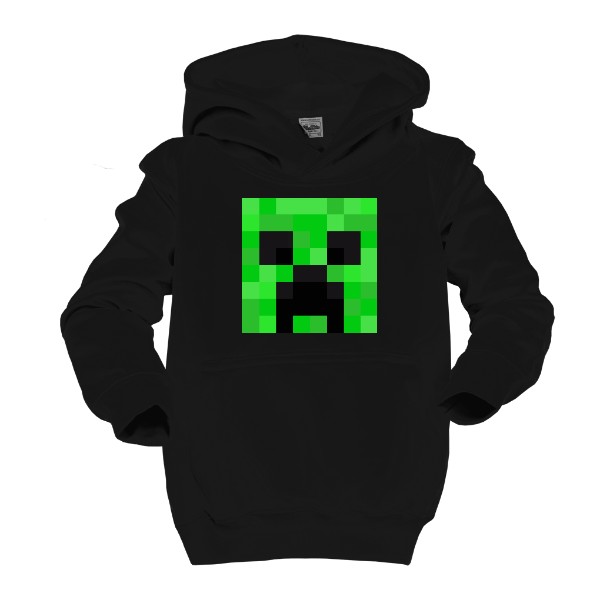 Detská mikina s kapucňou s potlačou Minecraft Creeper- Detská mikina
