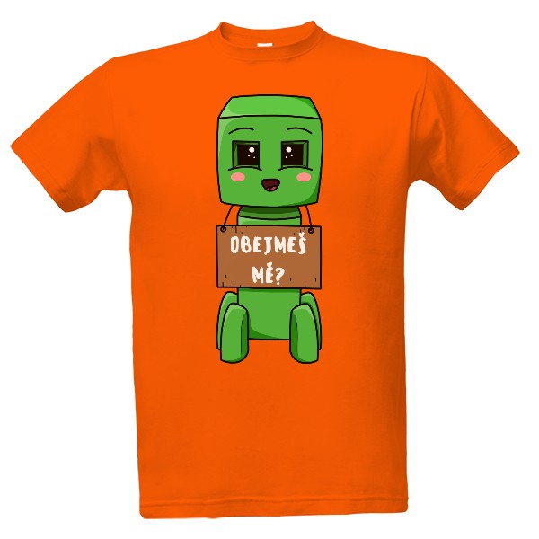 Tričko s potiskem Minecraft Roztomilý Creeper