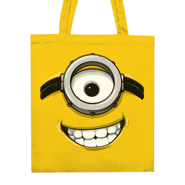 Taška z bio bavlny s potlačou Minion smiling face