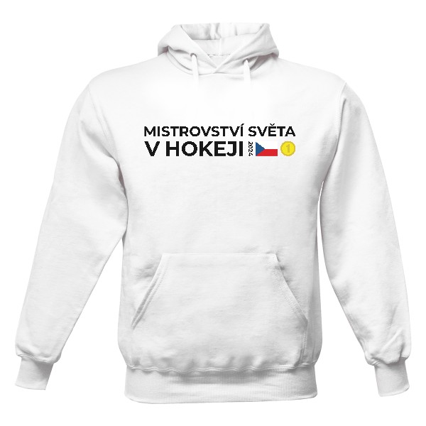 Pánská mikina s kapucí Just Hoods s potiskem Mistrovství světa v hokeji 2024