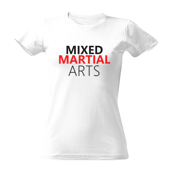 Tričko s potiskem Mixed Martial Arts Bílé