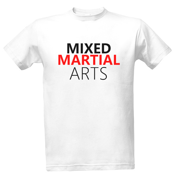 Tričko s potiskem Mixed Martial Arts Bílé