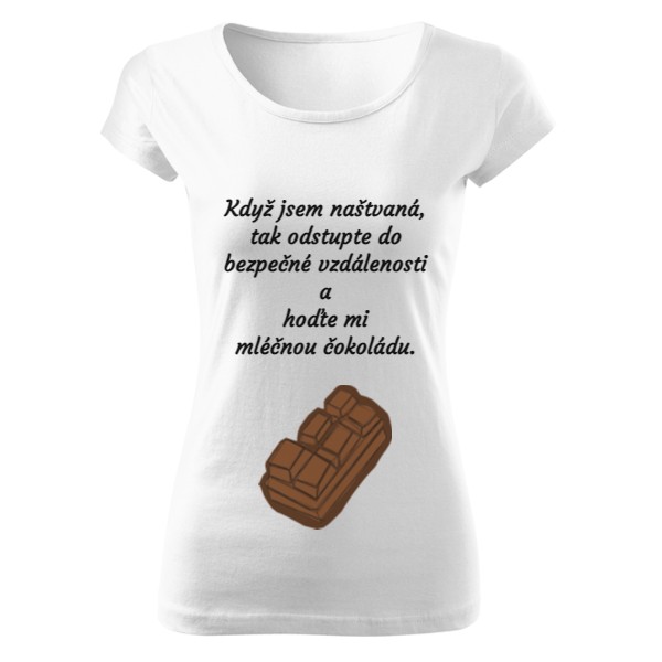 Tričko s potiskem Mléčnou čokoládu prosím.