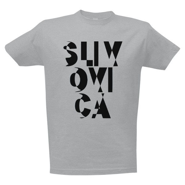 Tričko s potiskem Slivovica - černé