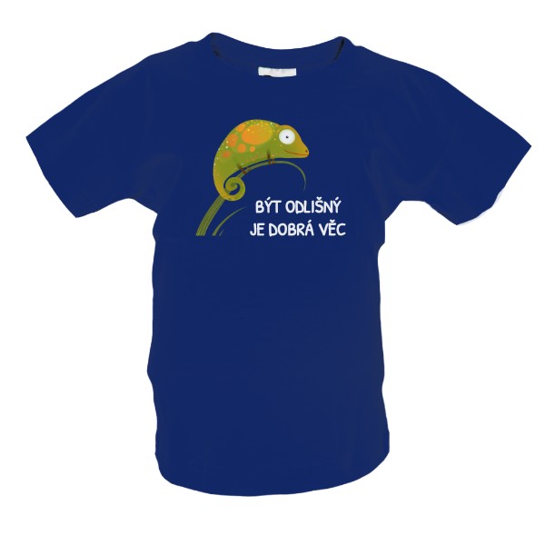 Tričko s potiskem MODRÉ - CHAMELEON ODLIŠNÝ