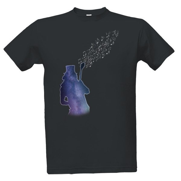 Tričko s potiskem Modrý galaxy SLASH