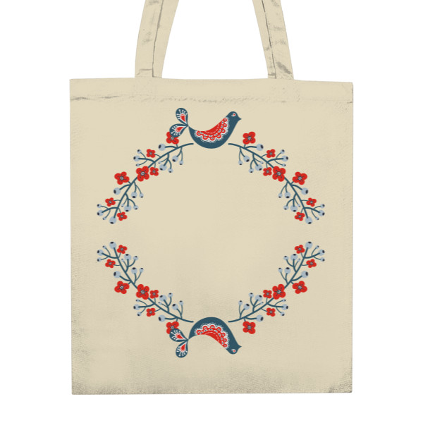 Nákupní taška unisex s potiskem Modrý ptáček