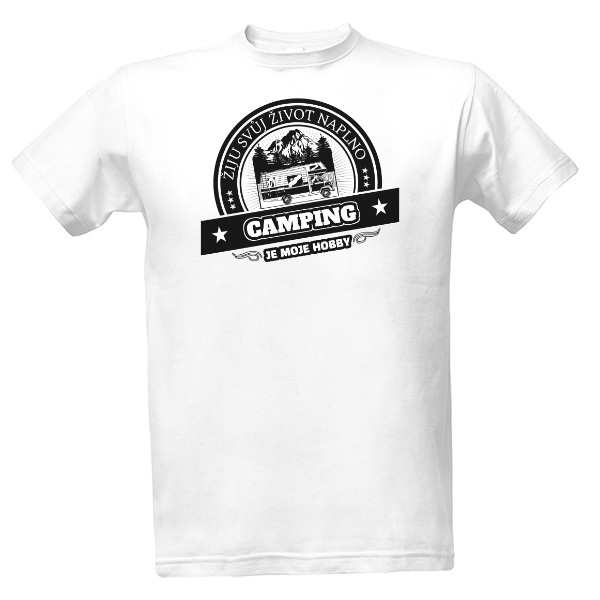 Tričko s potiskem Moje hobby-Camping