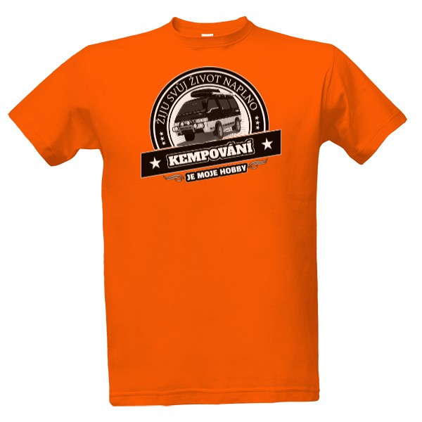 Tričko s potiskem Moje hobby-Kempování s autem2