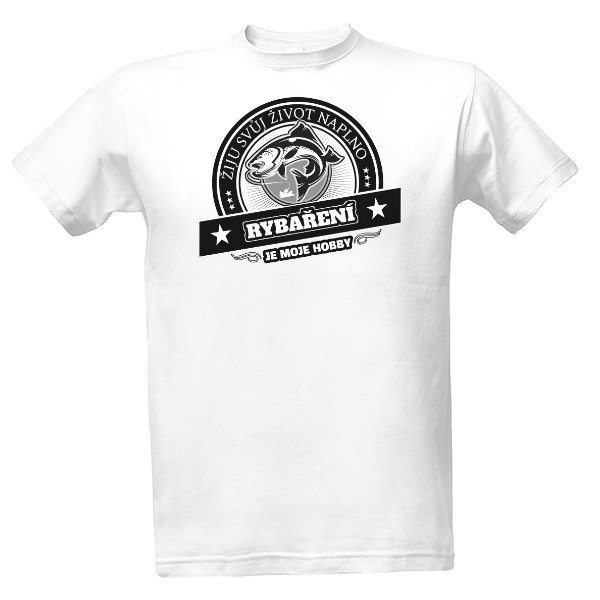 Tričko s potiskem Moje hobby-Rybaření verze 2