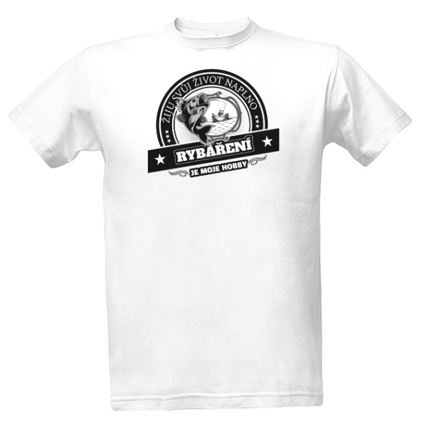 Tričko s potiskem Moje hobby-Rybaření