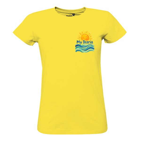Tričko s potiskem Moje Ikaria, moje srdcovka - mrkni na záda
