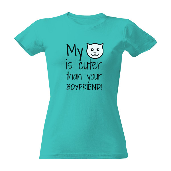 Tričko s potiskem Moje kočka je roztomilejší