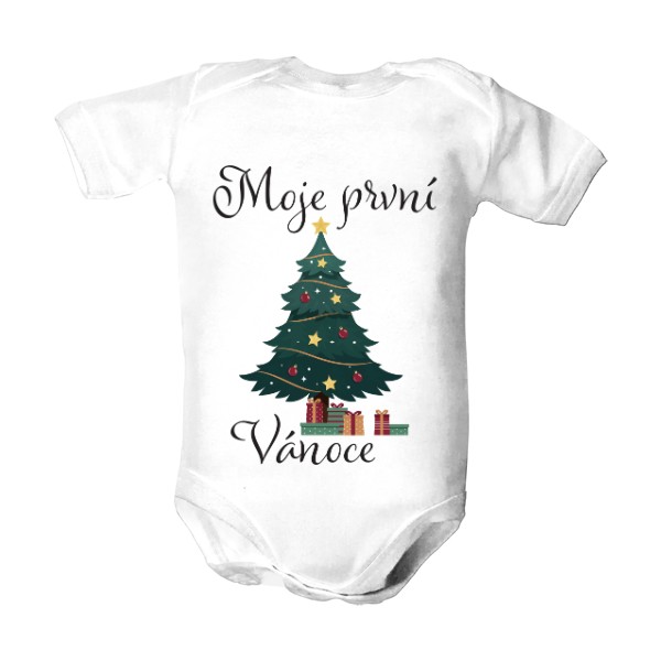 Dětské body  s potiskem Moje první Vánoce