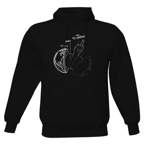 Pánská mikina s kapucí Just Hoods s potiskem Moje vyjádření