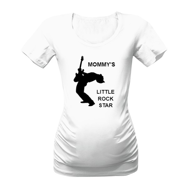 Tričko s potiskem Mommy´s Little Rock Star