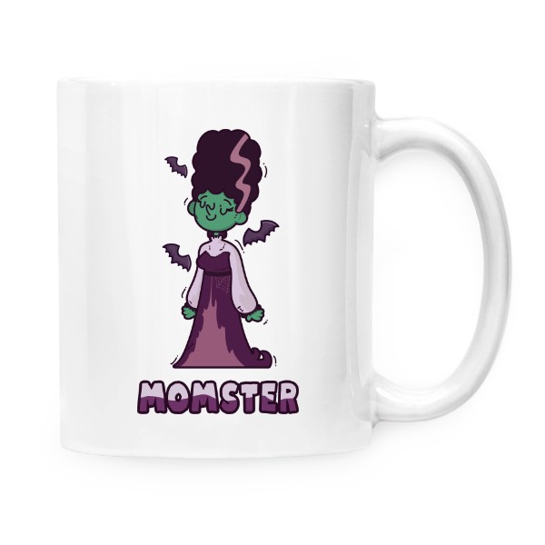 Hrnek malý bílý s potiskem Momster