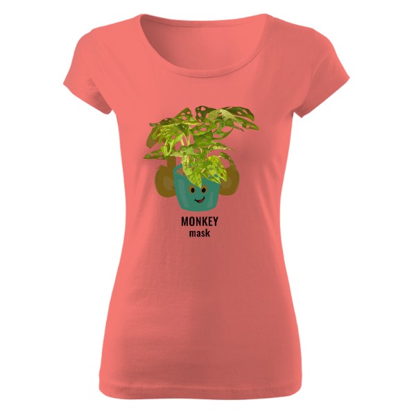 Tričko s potiskem Monstera Monkey mask