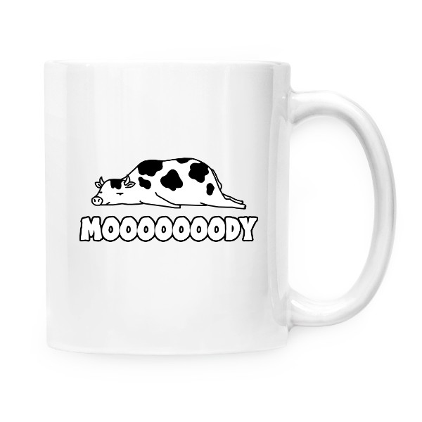 Cup white s potiskem Mooooody