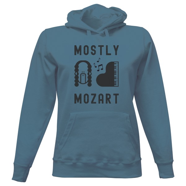 Dámská mikina s kapucí s potiskem Mostly Mozart