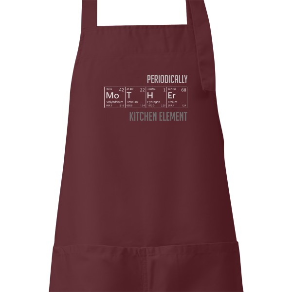 Zástěra s potiskem Mother - periodically kitchen element