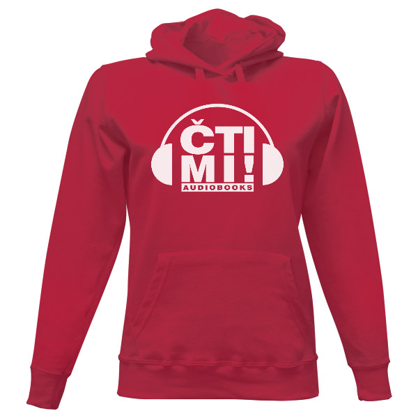 Dámská mikina s kapucí s potiskem Motiv: Logo Čti mi! - Bílé 8