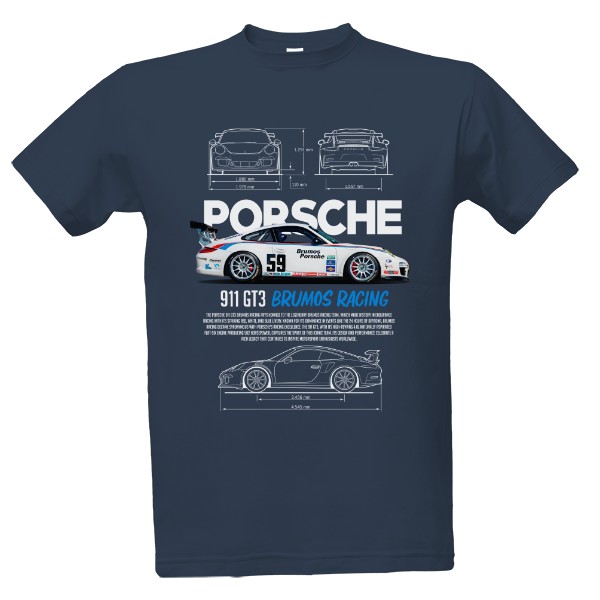 Tričko s potiskem Porsche 911 GT3