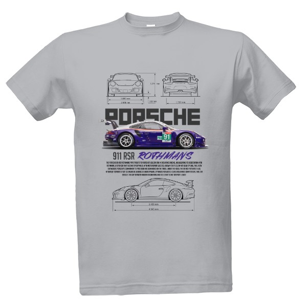 Tričko s potiskem Porsche 911 RSR 