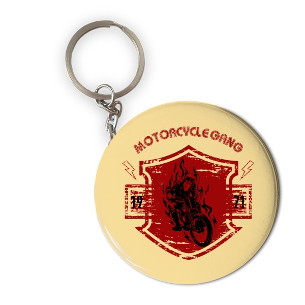 Prívesok s otváračom s potlačou Motorcycle gang