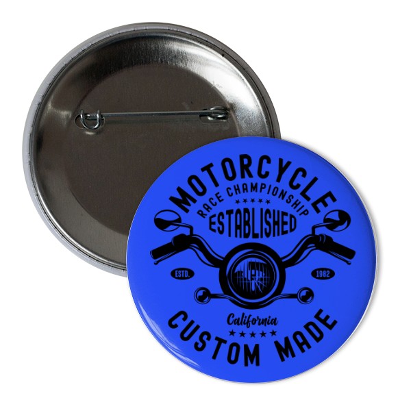 Odznak  s potlačou Motorcycle race championship