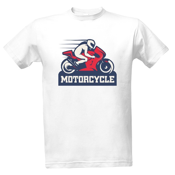 Tričko s potiskem Motorka červená