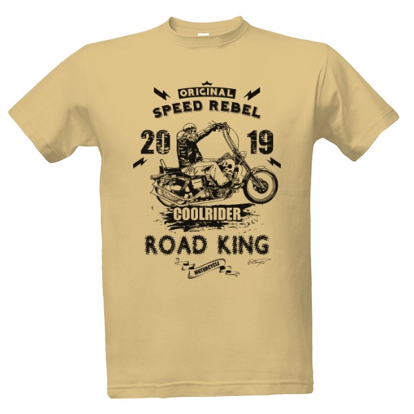 Tričko s potiskem Motorka rebel a král silnic