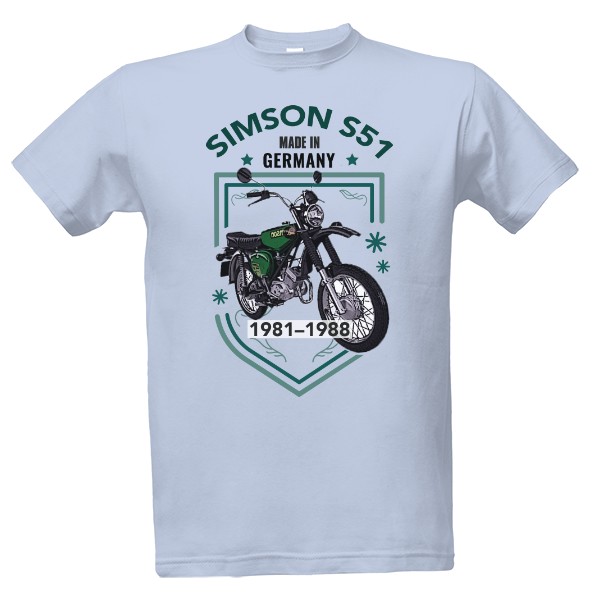Tričko s potiskem Motorka Simson typ S51 Enduro