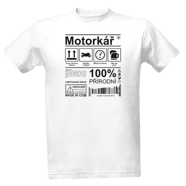 Tričko s potiskem Motorkář