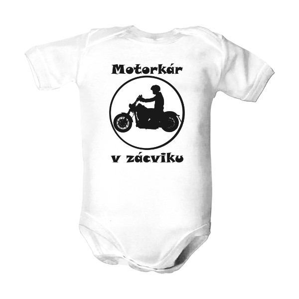 Dětské body  s potlačou Motorkár v zácviku body