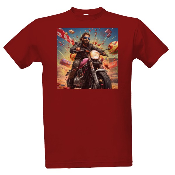 Tričko s potiskem Motorkářská párty