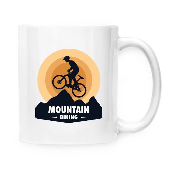 Cup white s potiskem Mountain biking