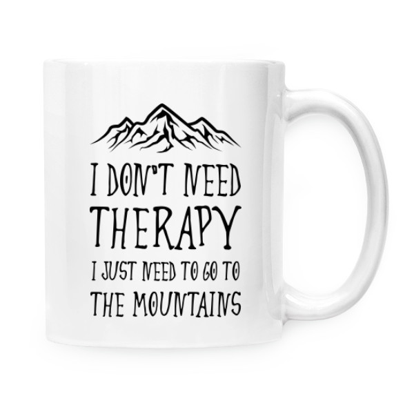 Cup white Mountains - cup, black