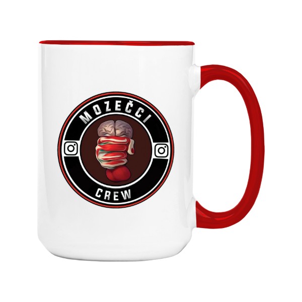 Hrnek velký barevný s potiskem Mozečci Crew Hrnek