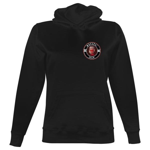 Dámská mikina s kapucí s potiskem Mozečci Crew Mikina Dámská Černá