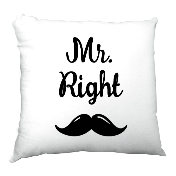 Satin Pillow s potiskem Mr. Right