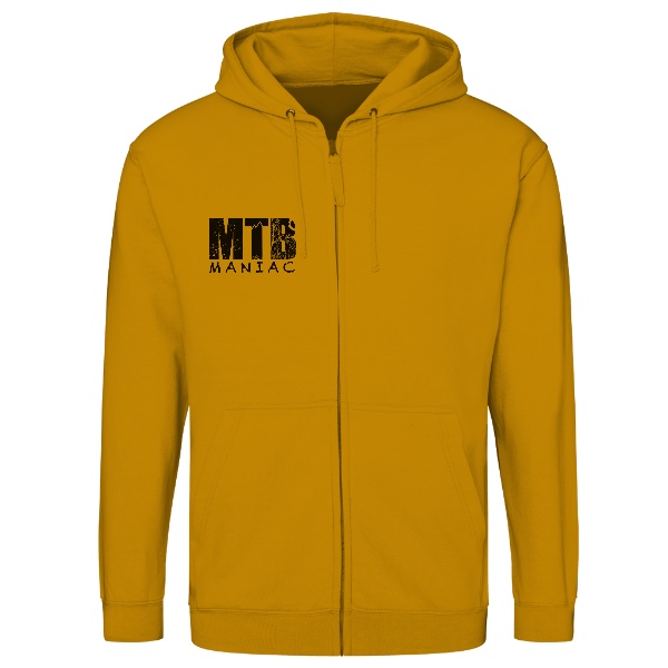 Mikina na zip unisex s potiskem MTB mikina